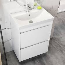 Get free shipping on qualified white, freestanding linen cabinets or buy online pick up in store today in the bath department. Crosswater Zion White Gloss 700mm Floor Standing Vanity Unit Basin Sanctuary Bathrooms