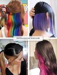 Half Bleached Hair Underneath Hair Dyed Underneath Bleached Hair Hair