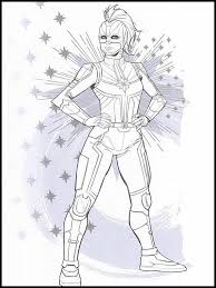 Capitana Marvel Para Colorear