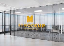 Transparent Office Wall Logo Free Psd Mockup In 2020 Mockup Free Psd Logo Mockup Free Logo Mockup