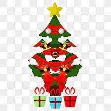 Cute Christmas Tree With Box And Ribbon Png Design Culture Decoration Red Png And Vector With Transparent Background For Free Download Cute Christmas Tree Christmas Tree With Gifts Christmas Tree Background