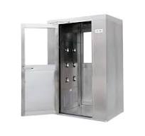 Mecanmedical Modular Clean Room Double Blow Standard Nozzles Stainless Steel Single Air Shower Room