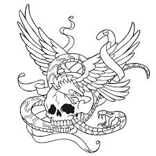 Disney princess wedding dresses coloring pages. Skull With Wings And Snake Coloring Page Tattoo Colorfy App Snake Coloring Pages Adult Coloring Pages Coloring Pages