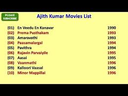 However, his professional career began in 1993 through the telugu film prema pusthakam. Ajith Kumar Movies List Youtube