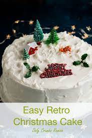 Easy Retro Christmas Cake Recipe Christmas Cake Fruit Cake Christmas Baking