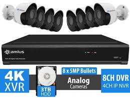 Zosi hd dvr camera systems combine superior quality, hd video, and advanced internet remote viewing for the ultimate in business and home security. Camius 4k 8 Channel Hybrid Ip Dvr Security System With 3tb Hdd 8 Wired Analog Outdoor 5mp Bullet Cameras Wide 3 6mm Color Night Vision Expandable To Additional 4 Channels Ip 124k85m3t Newegg Com