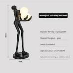 Fiberglass Resin Human Shaped Floor Lamp, Modern Ball ...