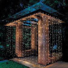 Better Homes Gardens 16ft 8ftx2 Led Micro Curtain Light Set Walmart Com Backyard Patio Led Curtain Lights Backyard