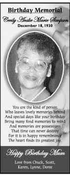 CECILY SIMPSON Obituary (2011)