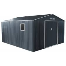 Keter chalet et jardin 12sydney 88 sydney abri de jardin en pvc résine beige et marron 257 x 255 x 243 cm de la marque keter. Abri En Metal 13m Plus Anthracite Kit D Ancrage X Metal
