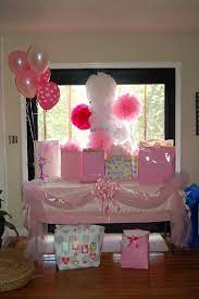 Baby Girl Shower Gift Table Baby Girl Shower Gifts Girl Shower Gifts Gift Table