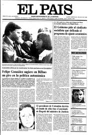 Roberto junguito bonnet (bogotá, colombia; Portada De El Pais Del 02 05 1984