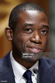 Adewale Adeyemo gives an opening statement during his Senate Finance...  News Photo