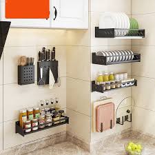 Maybe you would like to learn more about one of these? Black Stainless Steel Kitchen Shelf Wall Mounted Punch Free Bowls Dishes Holder Pot Cover Seasoning Storage Rack Hanging Shelf Wall Mounted Kitchen Racks Aliexpress