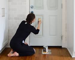 Apply a quality exterior paint to the door using the same method as described for priming: Tips For Applying My New Favorite Door Paint Young House Love