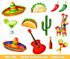 Sort pngs by downloads date ratings. Cinco De Mayo Clipart Mexican Fiesta Clip Art Set I 365 Art