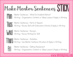 Suggestions For Making Mentor Sentences Stick Ideas By