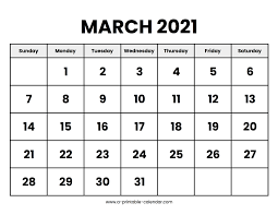 Download free printable march 2021 calendar template in pdf and jpeg. Ros9ikoeqhbxvm