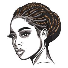 Curly Hair Girl Embroidery Design