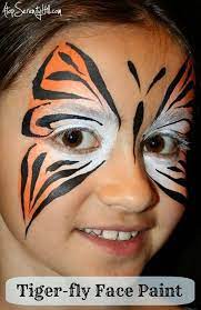 Fairy Princess Face Paint Tutorial U Create Butterfly Face Paint Face Painting Designs Tiger Face Paints