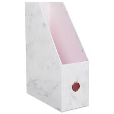 White metal magazine file holder cutout office desk storage 10.5 x 10 x 3.75 nos. Magazine Files Whsmith