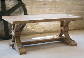 How to build a trestle coffee table for under $30. French Country Farmhouse Wood Trestle Coffee Cocktail Table 400 Farmhouse Style Furniture Rustic Outdoor Decor Table
