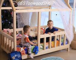 Montessori Toddler Beds Frame Bed House Bed House Wood House Kids Teepee Baby Bed Nursery Bed Platform Bed Children Furniture Full Double Yatak Yapimi Yatak Montessori