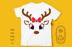 Download Christmas Svg Cute Reindeers Svg Boy Girl Reindeer Face 791418 Cut Files Design Bundles