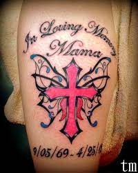 Memorial Tat Butterfly Cross Cross With Wings Tattoo Rip Tattoos For Mom Remembrance Tattoos