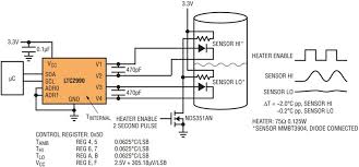 These variations will be picked up by the opamp (lm339) and the brightness of the led at its output will be varied proportionally to the airflow. I2c System Monitor Combines Temperature Voltage And Current Measurements For Single Ic System Monitoring Analog Devices