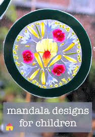 Just place pieces of nature on the gray lines and dots! Flower Mandala Designs For Children Nurturestore