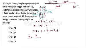 5 soal perbandingan dengan umur lebih tua beberapa tahun soal cerita persamaan linier tiga variabel contoh soal spltv dengan penyelesaian cara determinan Best Contoh Soal Perbandingan Selisih Umur