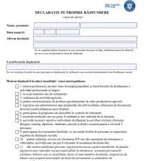 Declarația Pe Propria Răspundere Pentru Ieșirea Din Localitate S A Schimbat Din Nou Descarcă Modelul Financial Intelligence