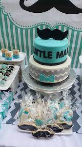 Mustaches Little Man Baby Shower Party Ideas Photo 3 Of 6 Baby Shower Cakes Mustache Baby Shower Shower Cakes