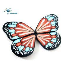 Polymer Clay Butterfly Wing Canes Brown And Soft Blue By Mars Etsy Polymer Clay Projects Butterfly Wings Clay