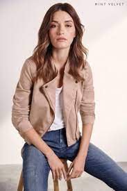 Buy Pink Mint Velvet Washed Denim Biker Jacket Online Today At Next Malaysia Denim Biker Jacket Denim Wash Jackets Online