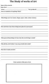 Art Worksheets Creative Homeschooling Art Worksheets Art Analysis High School Art Lessons