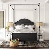 What kind of bed frame is in gold? Black Gold Canopy Beds You Ll Love In 2021 Wayfair
