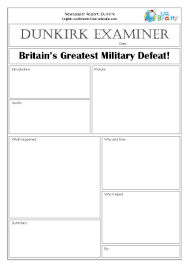 Learning how to write a news report is a fun and engaging experience for ks2 students. Newspaper Report Wwii Dunkirk Second World War By Urbrainy Com