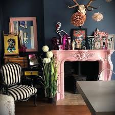 Pink Fireplace Quirky Home Decor Dark Living Rooms Pink Living Room