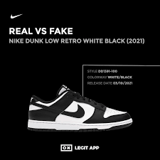 Stay a step ahead of the latest sneaker launches and drops. Real Vs Replica Nike Dunk Low Retro White Black 2021 Legit App