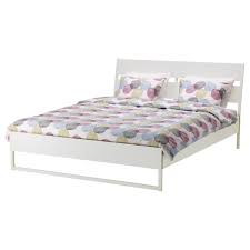 Trysil Bed Frame White Light Grey Queen Ikea Ikea Bed Super King Bed Frame Bed Frame