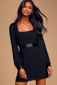 Whatever you're shopping for, we've got it. Lovely Black Dress Long Sleeve Dress Square Neck Mini Dress Lulus