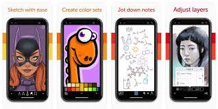 تطبيق الرسم linea sketch لايفون وايباد يوفر تسجيل فيديو للخطوات ipad apps app iphone