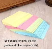 Foska Office School 90mm Paper Color Memo Pad Block - Memo ...