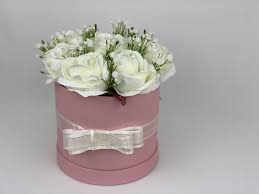 Maybe you would like to learn more about one of these? Artificial Flowers Gift Hat Box Medium Silk Roses Gypsophila