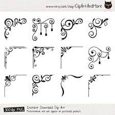 Frame Clipart Decorative Frame Clipart Decorative Corner Etsy Clip Art Ornamental Corner Frame Clipart