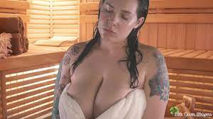 Hot Woman gets caught in Sauna masturbating!