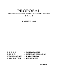 Proposal penerangan jalan umum tenaga surya doc. Proposal Penerangan Jalan Umum Masnurul