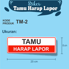 Gambar tamu wajib lapor free download : Stiker Tamu Wajib Lapor Ada 2 Pilihan Shopee Indonesia